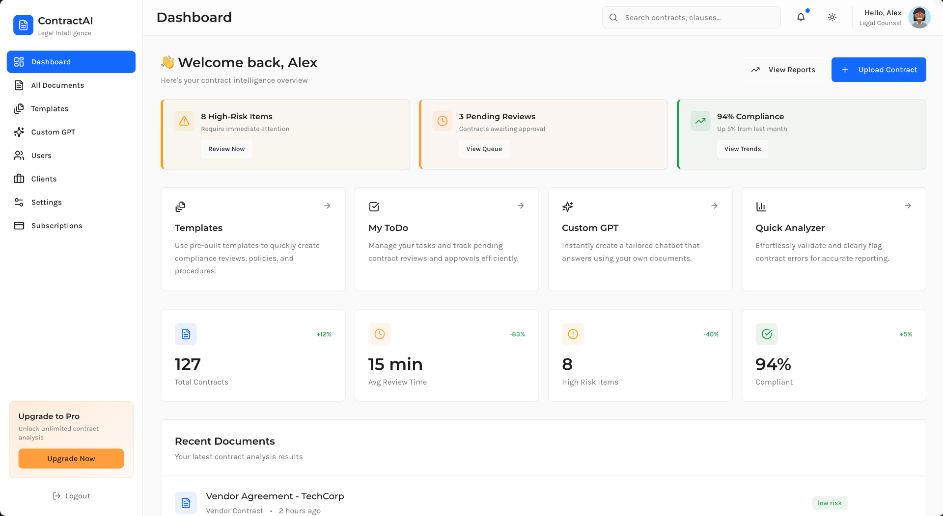 ContractAI – Documents Intelligence Platform
